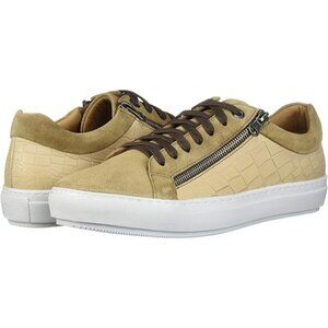 Brothers United Men's Sneakers Leather Lace Up Fashion Sneaker with Zip Size 9